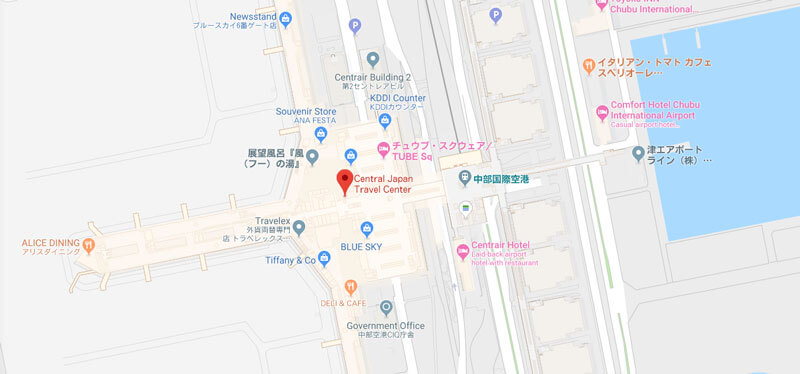 map of jtb Travel Center